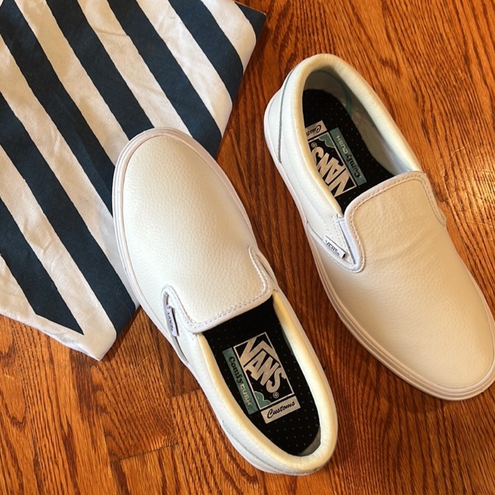 Vans Classic White Slip-On Sneakers